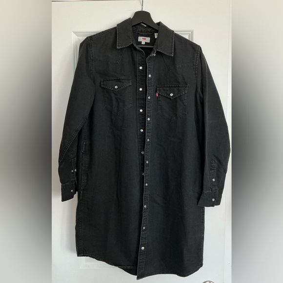 Levi's Dresses & Skirts - Levi's Charcoal Denim Shirt Dress